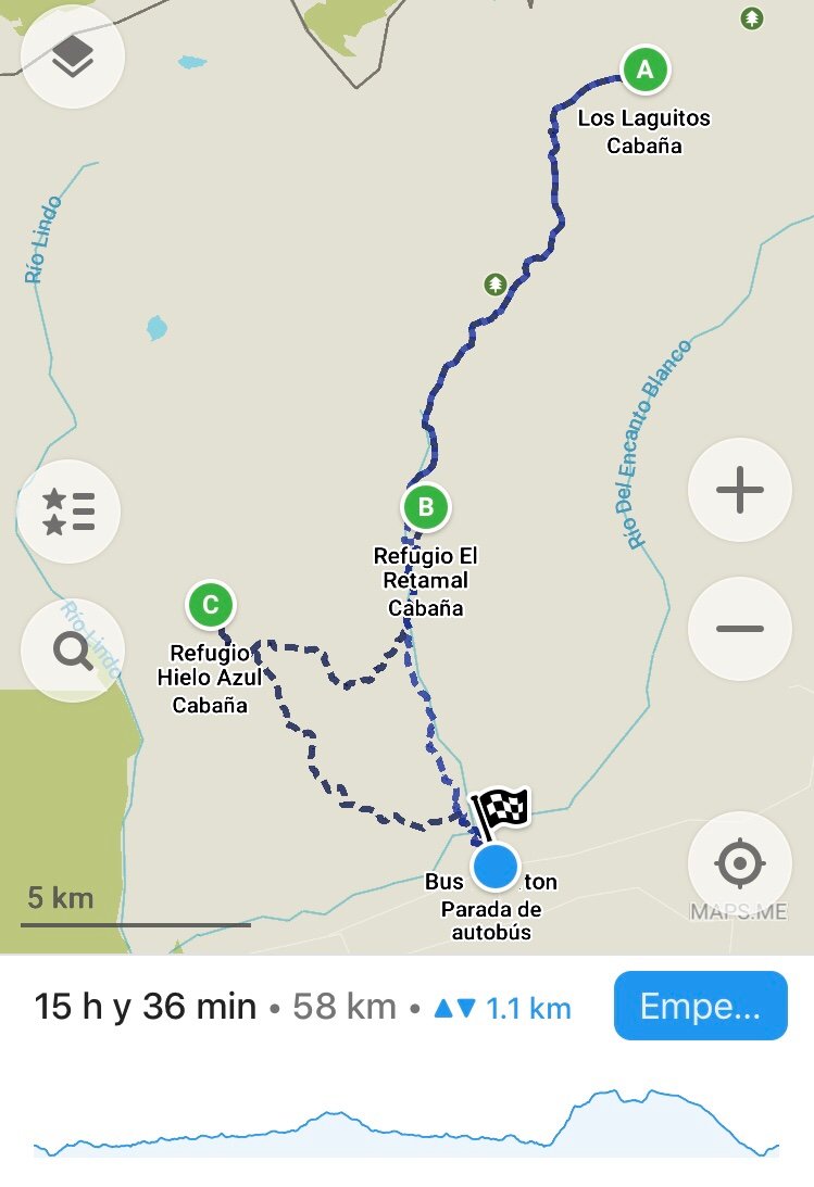Circuito troncal Refugios de El Bolsón